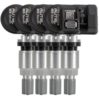 4PCS Autel MX-Sensor 433MHz/ 315MHz 2 IN 1 TPMS Sensor Programmable Universal ( Metal / Rubber Values ) - OE Level Tire Pressure Monitoring System
